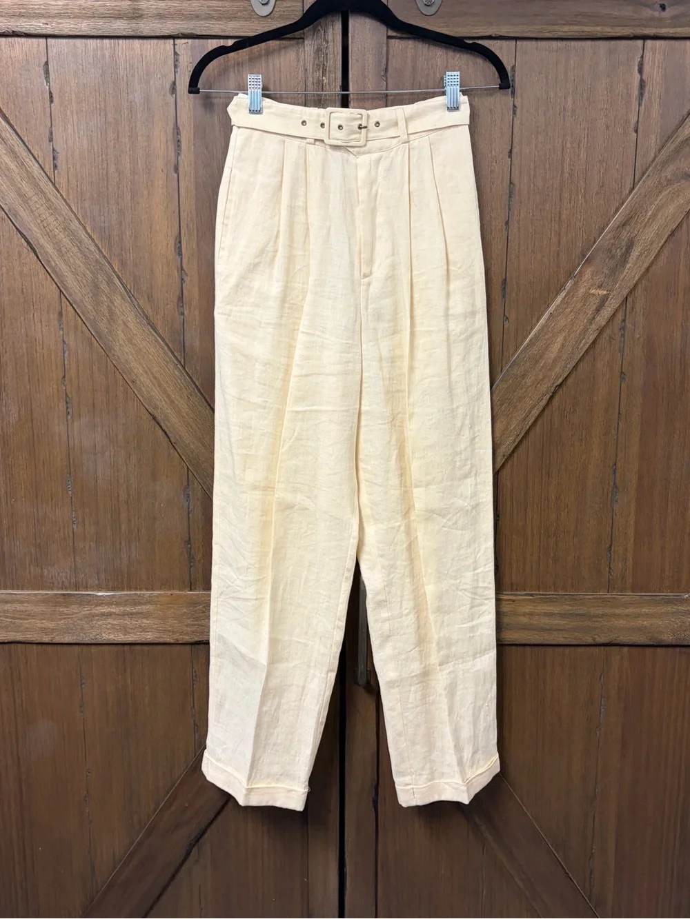 Banana Republic Vintage 90s Pleated Linen Business Casual Trousers Size 4